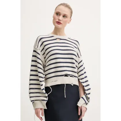 Zdjęcie MM6 Maison Margiela sweter damski kolor beżowy S52HL0042.M13080
