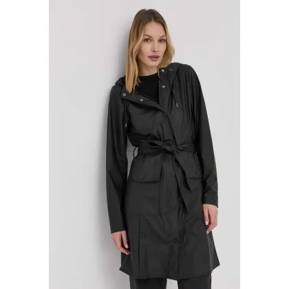 Zdjęcie Rains kurtka 18130 Curve Jacket damska kolor czarny przejściowa 18130.01-Black