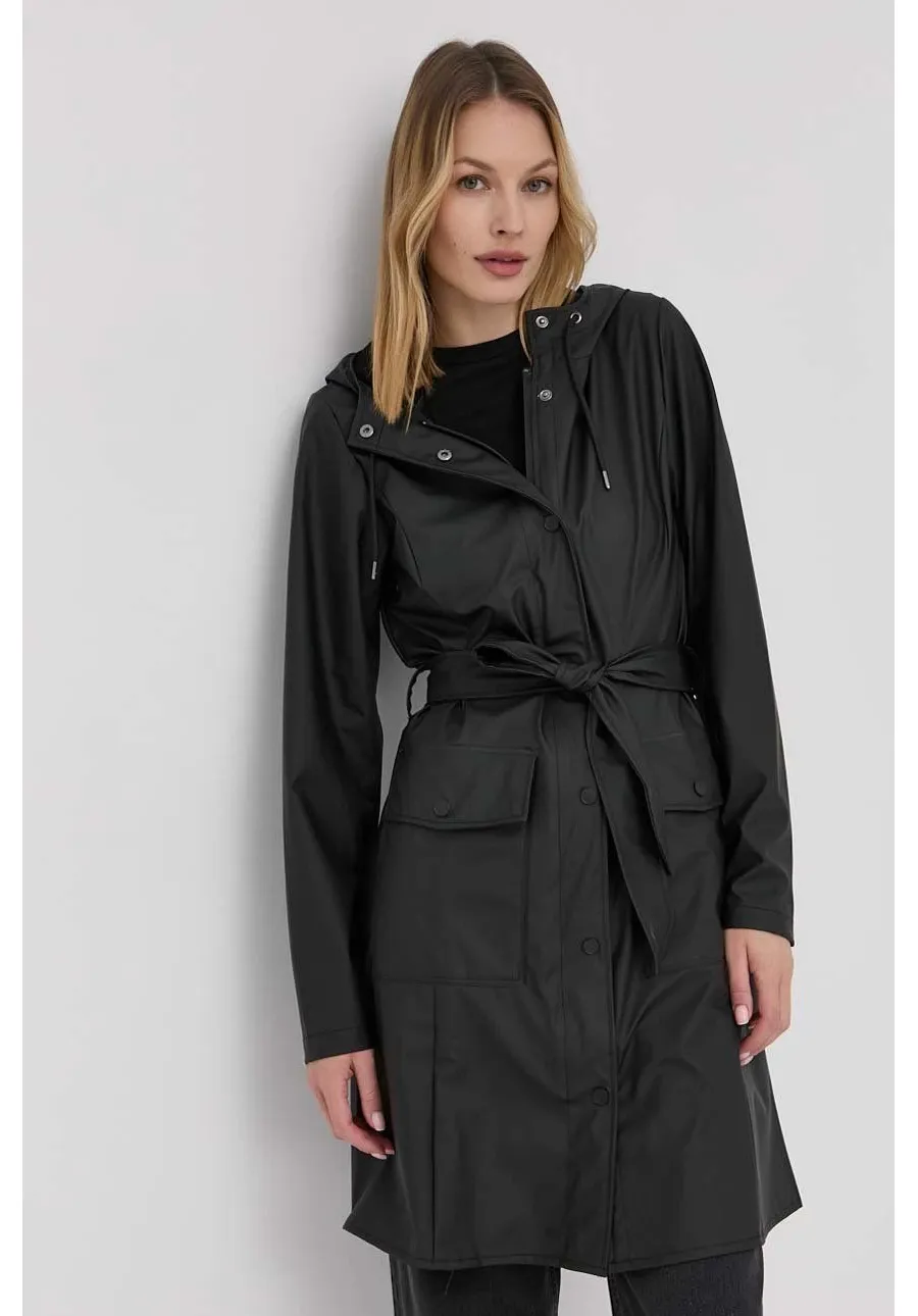 obrazek 1 Rains kurtka 18130 Curve Jacket damska kolor czarny przejściowa 18130.01-Black