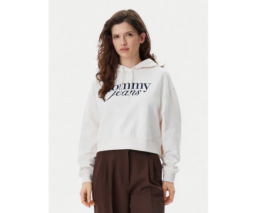 obrazek 1 Tommy Jeans Bluza Script DW0DW20306 Beżowy Relaxed Fit