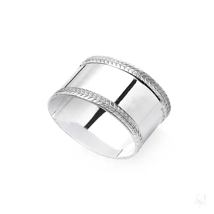 Zdjęcie Piękny stylowy pierścień na serwetki ze srebra - Zaramella Argenti