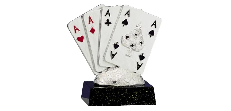 picture 1 Statuette with a deck of cards - Astra Argenti