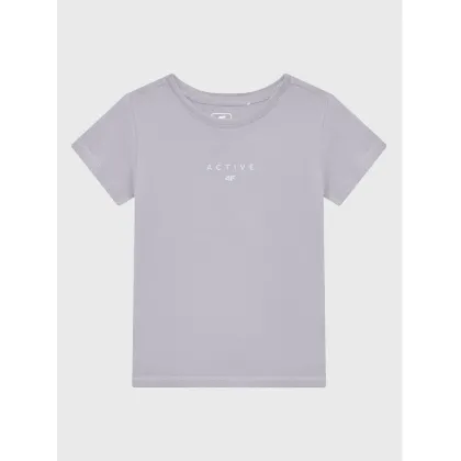 Zdjęcie 4F T-Shirt HJZ22-JTSD002 Szary Regular Fit