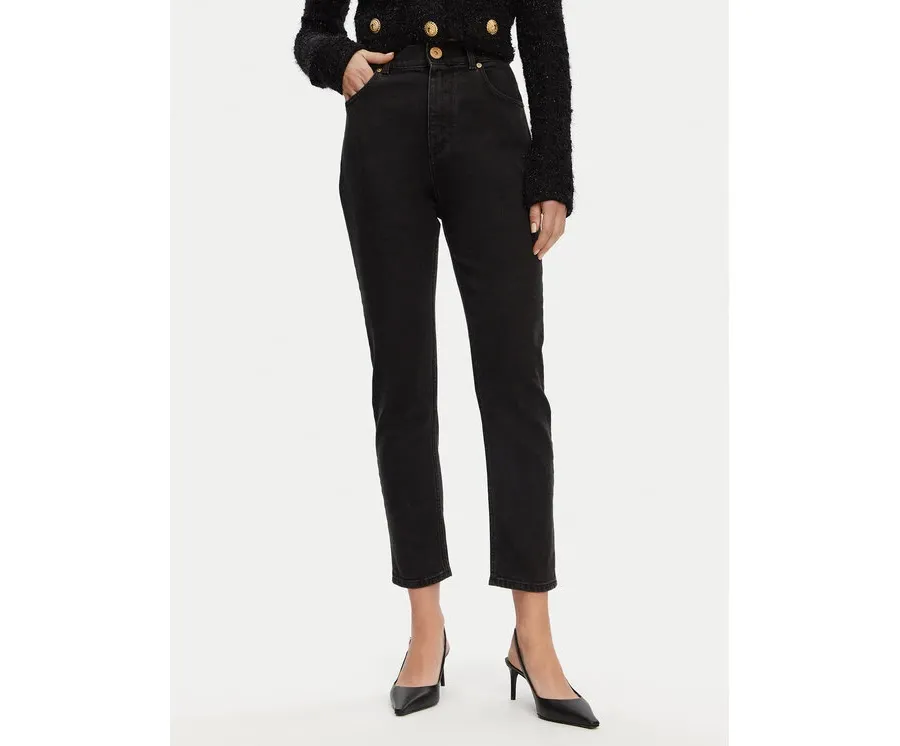 obrazek 1 Balmain Jeansy DF1MG007DB67 Czarny Slim Fit