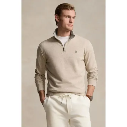 Zdjęcie Polo Ralph Lauren bluza męska kolor beżowy gładka 710812963