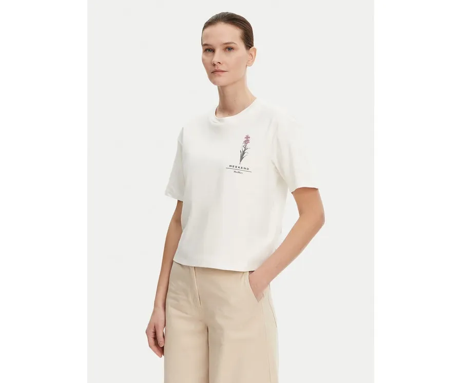 obrazek 1 Weekend Max Mara T-Shirt Lecco 2515941052 Biały Boxy Fit