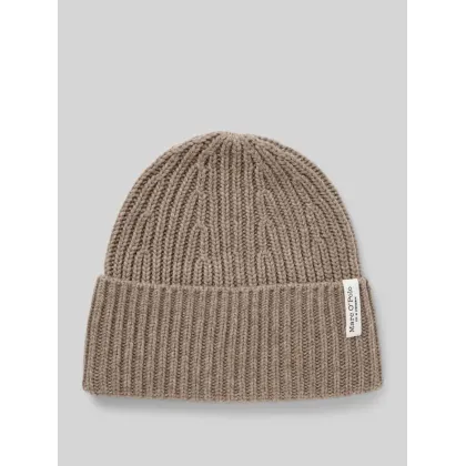 Zdjęcie Czapka beanie z wysokiej jakości mieszanki żywej wełny i kaszmiru z prążkowanym brzegiem
