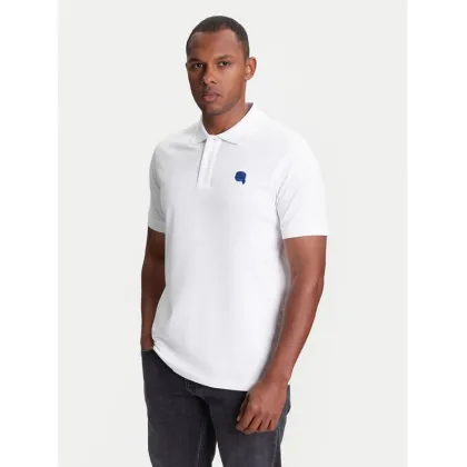 Zdjęcie KARL LAGERFELD Polo 745022 553231 Biały Regular Fit