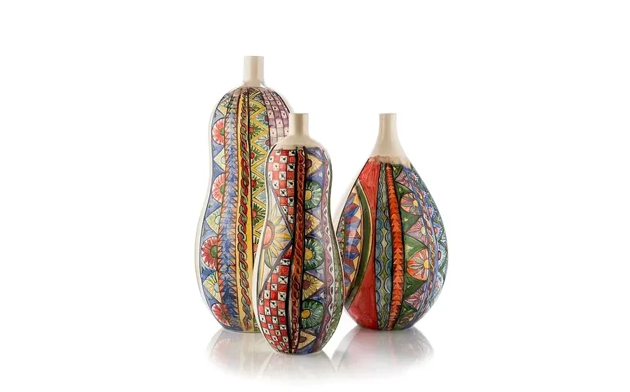 obrazek 4 Stylowy ceramiczny wazon w kształcie butelki