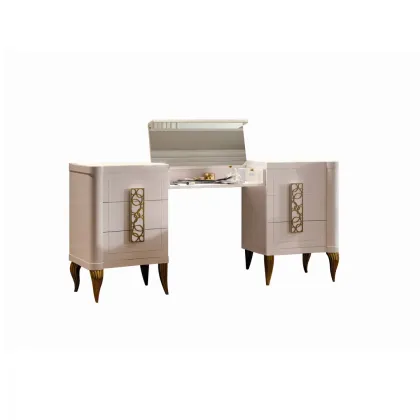 Zdjęcie Wyjątkowa włoska toaletka z tapicerowanym frontem