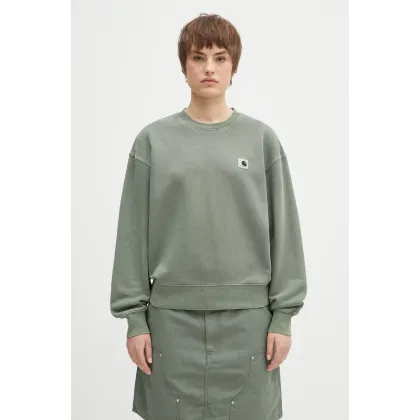Zdjęcie Carhartt WIP bluza bawełniana W' Nelson Sweatshirt damska kolor zielony gładka I029537.1YFGD