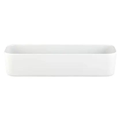 Zdjęcie Luksusowa biała prostokątna miska z porcelany 35x11x8 cm - Seltmann Weiden