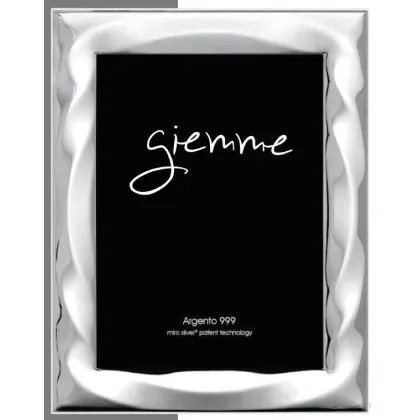 Picture Unique silver photo frame 13x18 cm with wavy edge