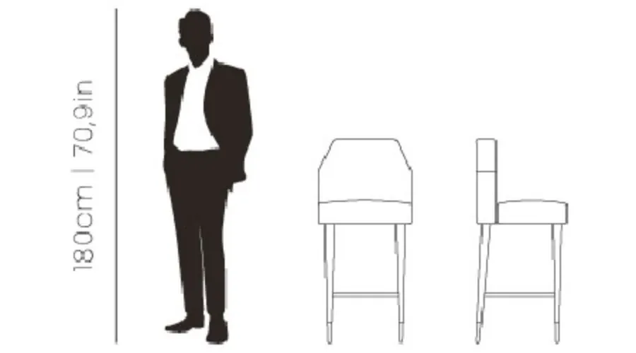 obrazek 4 Doris krzesło barowe - Essential Home