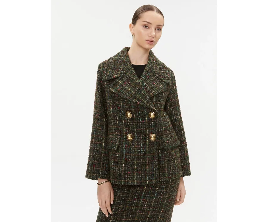 obrazek 1 Luisa Spagnoli Płaszcz przejściowy Scellino 540182 Khaki Regular Fit