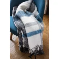 Picture French warm blanket with fringes - 130x180 cm