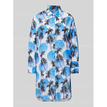 Zdjęcie Sukienka koszulowa o długości do kolan ze wzorem na całej powierzchni