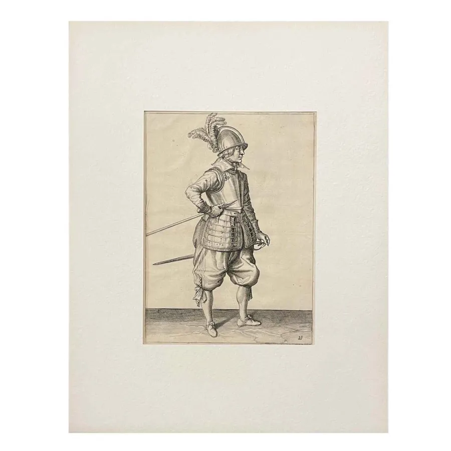 obrazek 4 Jacob De Gheyn, żołnierz z XVI wieku z bronią i zbroją
