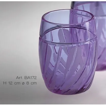 Zdjęcie Piękny pojemnik na szczoteczki z włoskiego ręcznie szlifowanego kryształu - Il Paralume Marina