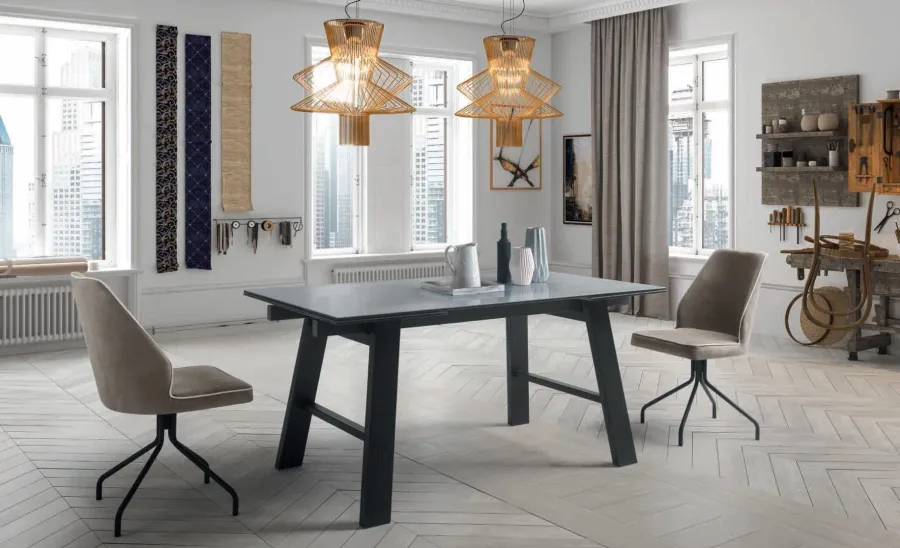 obrazek 2 Duży rozkładany stół salonowy L. 140+40+40 P. 90 H. 75 cm – Zamagna Italia