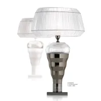 Picture Black nickel table lamp with Italian hand-cut crystal – Il Paralume Marina