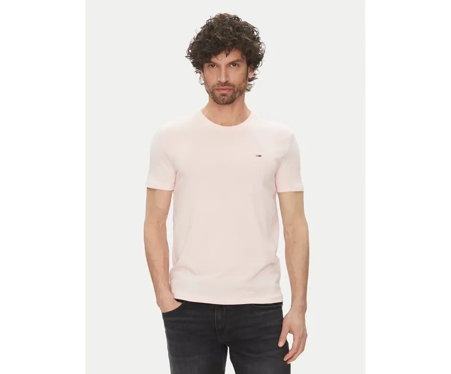 obrazek 1 Tommy Jeans T-Shirt DM0DM20363 Różowy Slim Fit