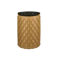 Zdjęcie Stylowy kosz Bottega Ø40xH57 cm w wyjątkowym musztardowym kolorze