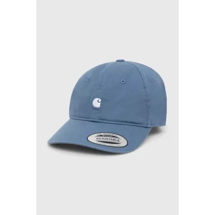 Zdjęcie Carhartt WIP czapka z daszkiem bawełniana Madison Logo Cap kolor niebieski gładka I023750.20EXX