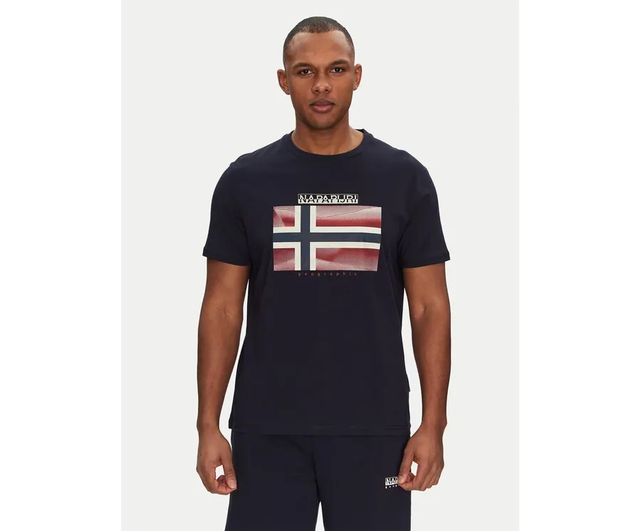 obrazek 1 Napapijri T-Shirt S-Lari NP0A4IE51761 Granatowy Regular Fit