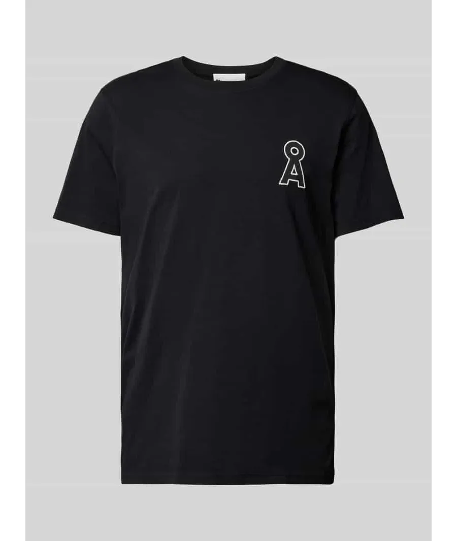 obrazek 1 T-shirt z prążkowanym, okrągłym dekoltem model ‘AADONI’