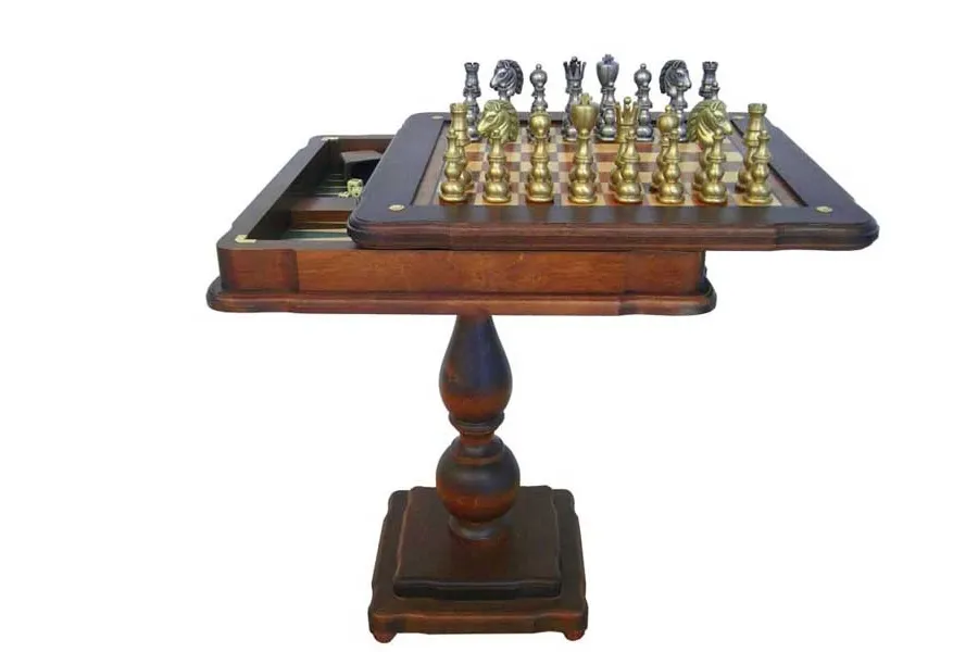 obrazek 1 Piękny stół szachowy z planszą do gry Backgammon i figurami do gry 80B+TAV86BG