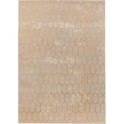 Zdjęcie Elegancki beżowy dywan z wzorem sześciokątów Gio Ponti Collection