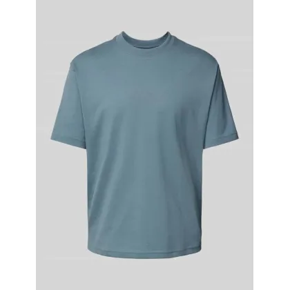 Zdjęcie T-shirt z prążkowanym okrągłym dekoltem