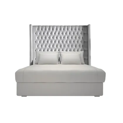 Zdjęcie Stylowy biały zagłówek TROYA-TROYANO na materac 160x200cm - Collecion Alexandra