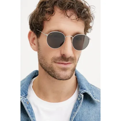 Zdjęcie Ray-Ban okulary przeciwsłoneczne męskie kolor srebrny 0RB3447