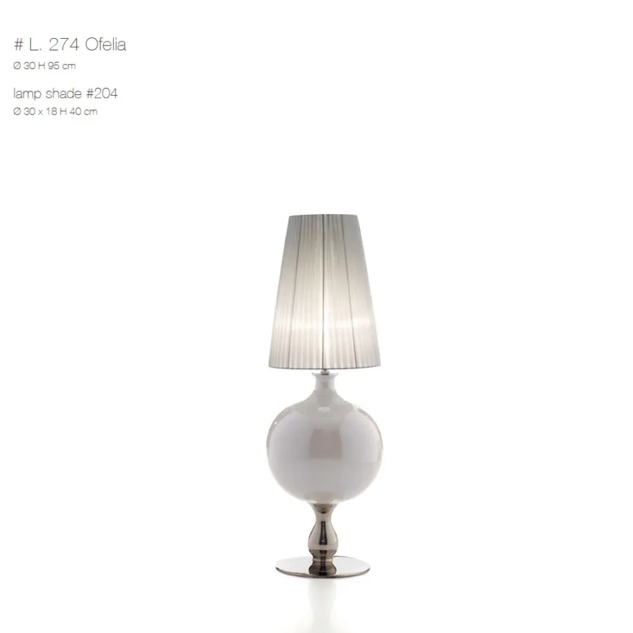obrazek 1 Dekoracyjna biała lampa 95cm
