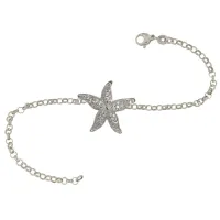 Picture SILVER BRACELET WITH RHODIUM-PLATED WHITE ZIRCONIA