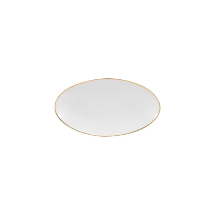 Zdjęcie Niewielki owalny półmisek na pikle 20 cm wykonany z porcelany - Porcel