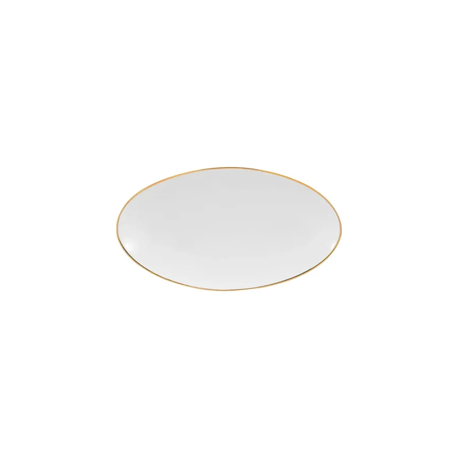 obrazek 1 Niewielki owalny półmisek na pikle 20 cm wykonany z porcelany - Porcel