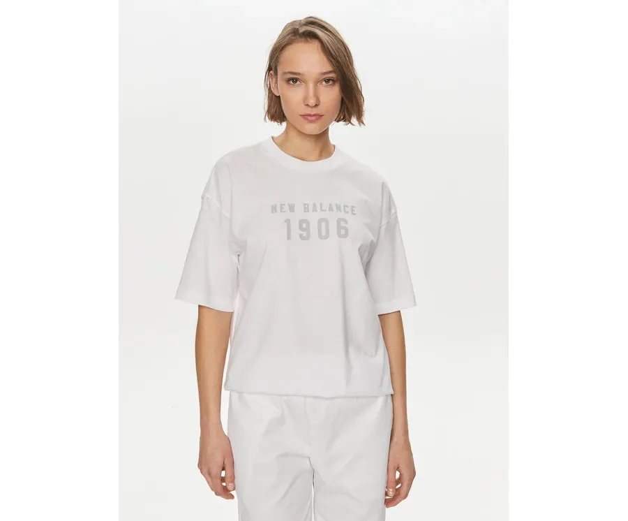 obrazek 1 New Balance T-Shirt WT41519 Biały Oversize