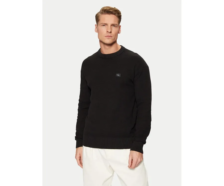 obrazek 1 Calvin Klein Jeans Sweter J30J326746 Czarny Relaxed Fit