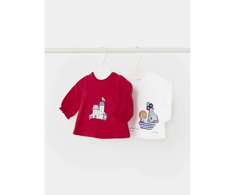 obrazek 1 Mayoral Komplet 2 bluzek 1001 Kolorowy Regular Fit
