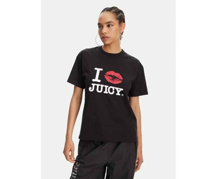 obrazek 1 Juicy Couture T-Shirt I Kiss JCWCT125348 Czarny Oversize