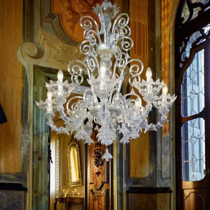 Zdjęcie Żyrandol w weneckim stylu LV60/8 z ręcznie dmuchanego szkła