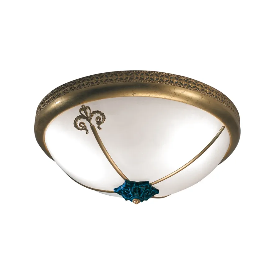 obrazek 1 Lampa sufitowa z glazurowanym elementem ceramicznym  H.24xL.57xP.57 cm