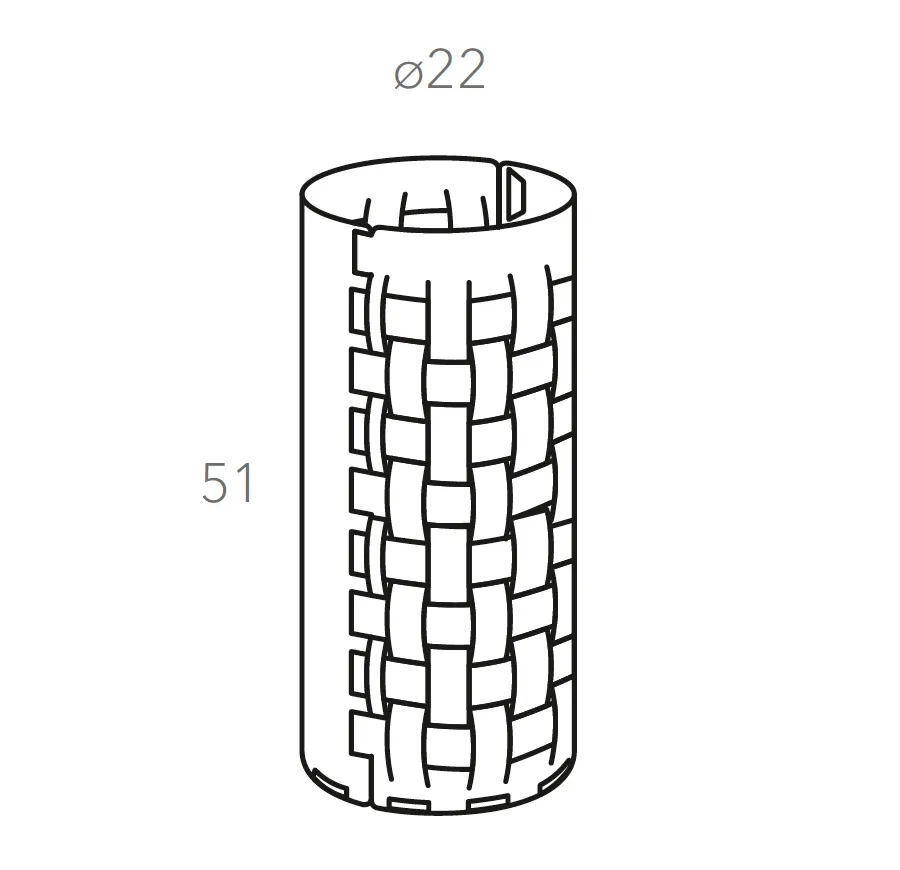 obrazek 2 Pleciony bordowy stojak na parasole Ø22xH51 cm