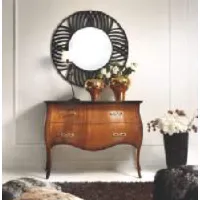 Picture A charming chest of drawers in the color of ancient walnut