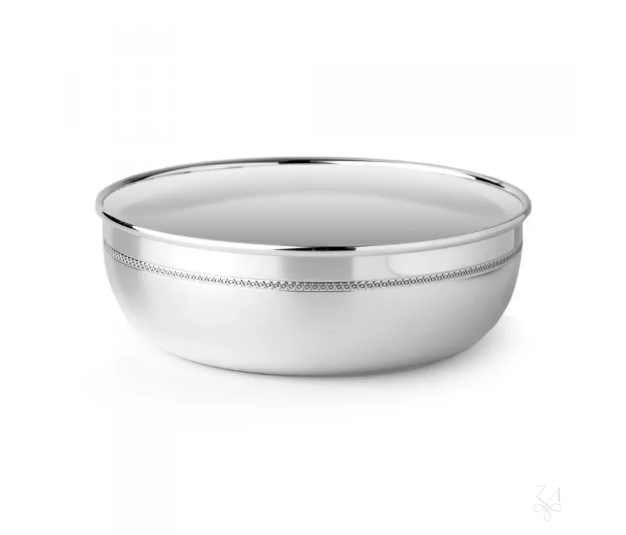 obrazek 1 Luksusowa okrągła srebrna miska - Zaramella Argenti