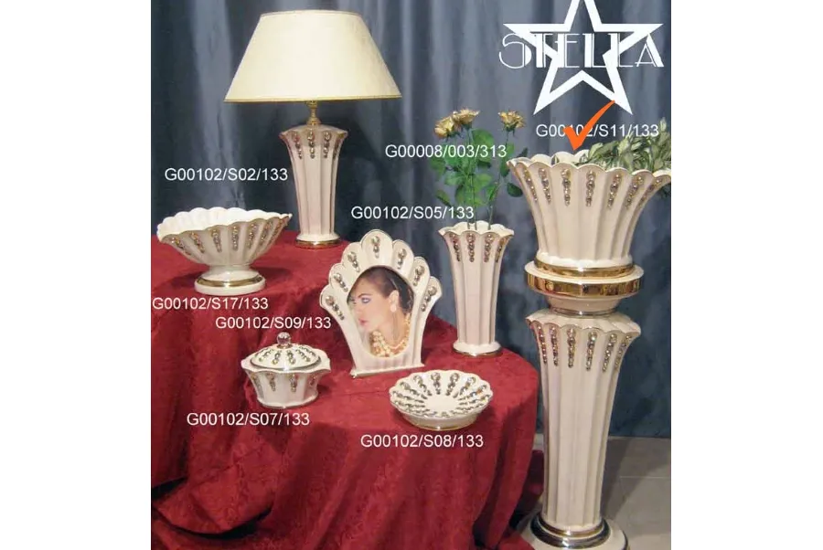 obrazek 1 Wyrafinowana ceramiczna donica z kryształkami Swarovski