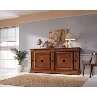 Picture Sideboard with 2 doors and 2 drawers with inlaid center opening doors - Zanini